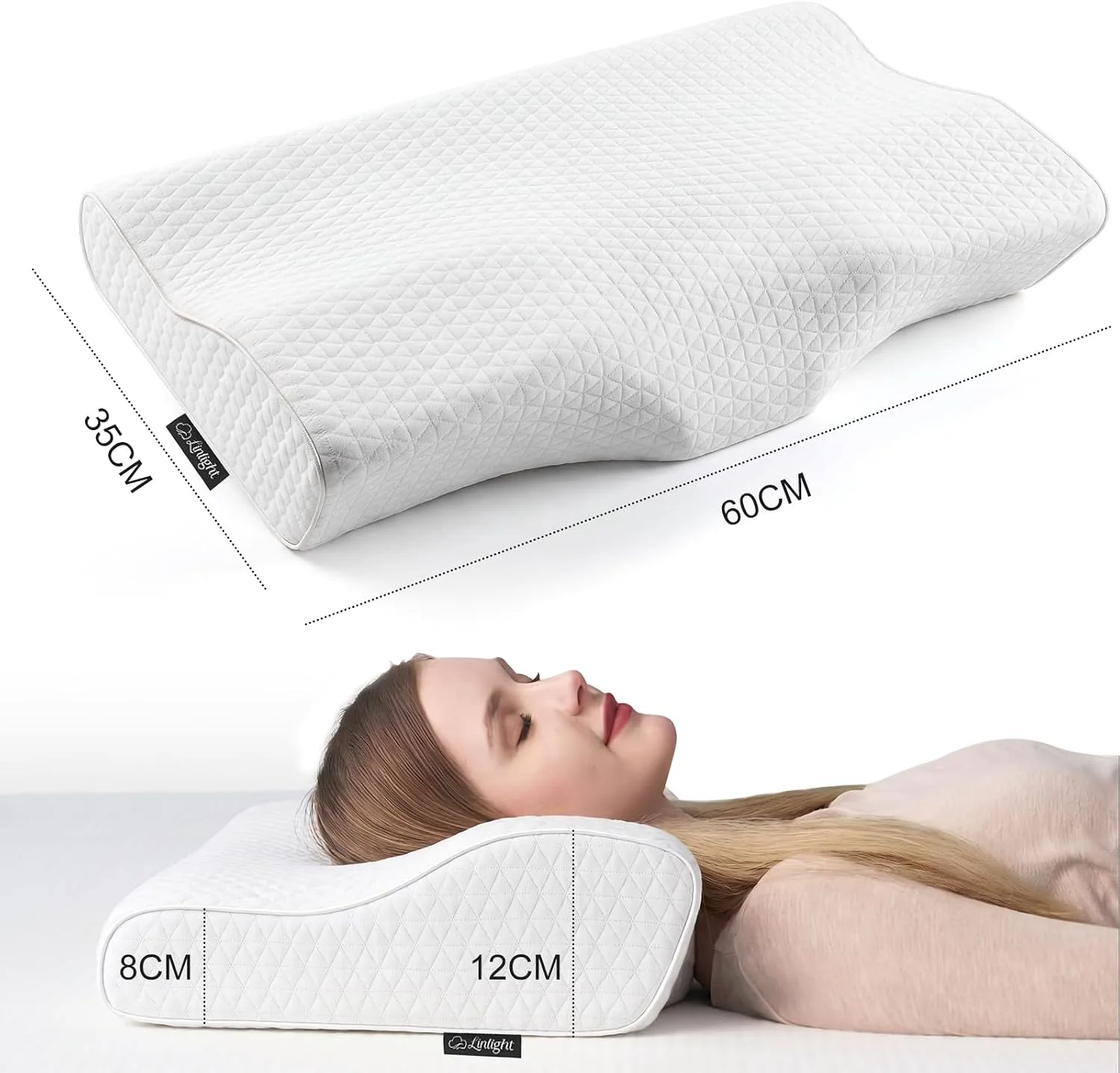 Travesseiro Cervical Viscoelástico D45 60 × 35 cm