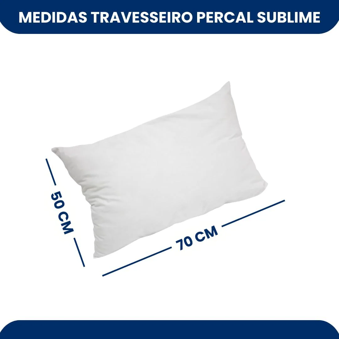 Travesseiro de Hotel Percal Sublime 180 Fios Fibrasca