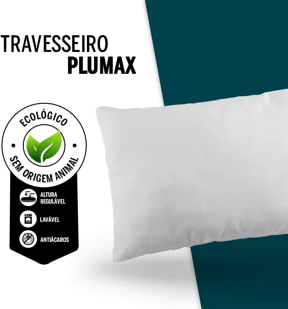 Travesseiro Fibrasca Plumax Percal Toque de Pluma 50×70