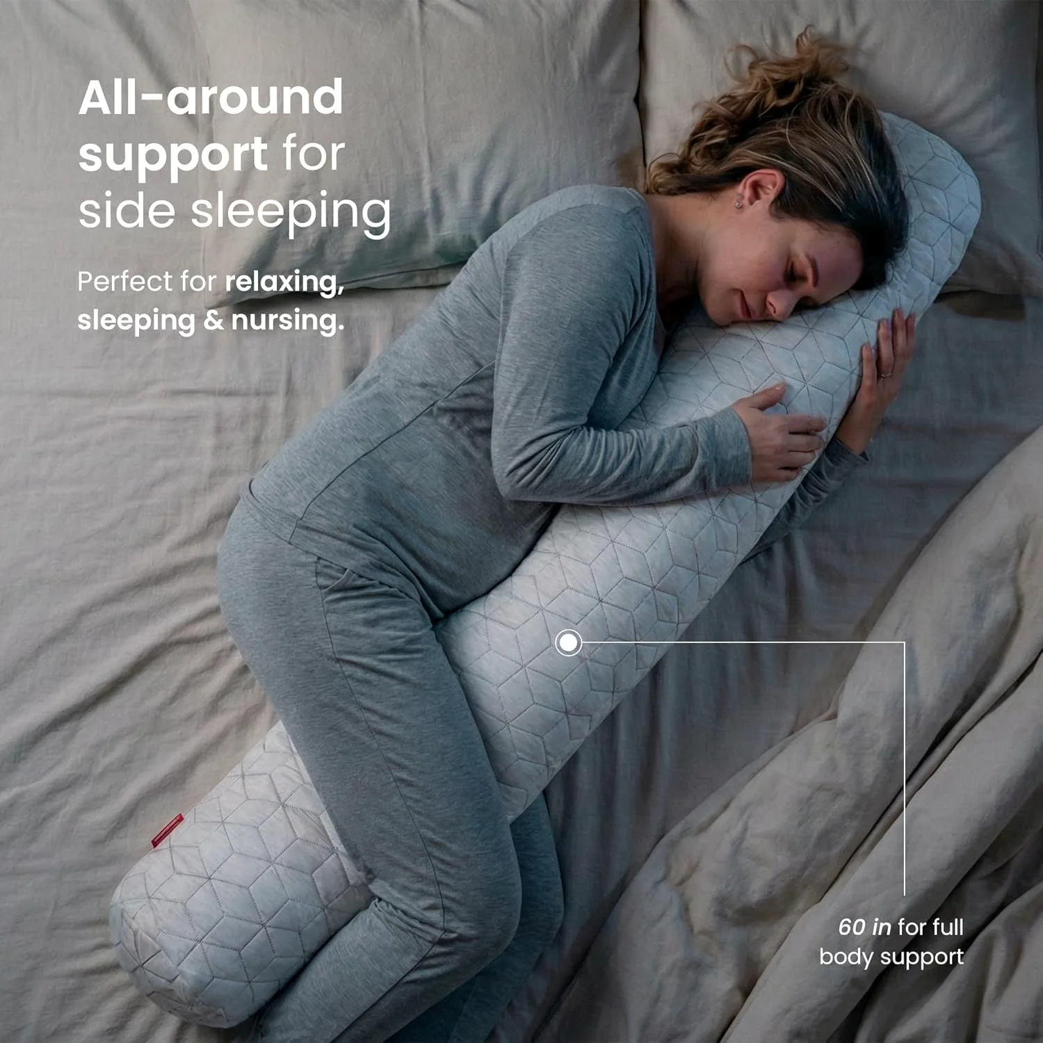 Travesseiro de Corpo Snow® Body I Wanna Sleep Ajustável