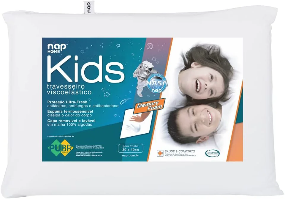 Travesseiro Nasa Kids Viscoelástico D28 Nap