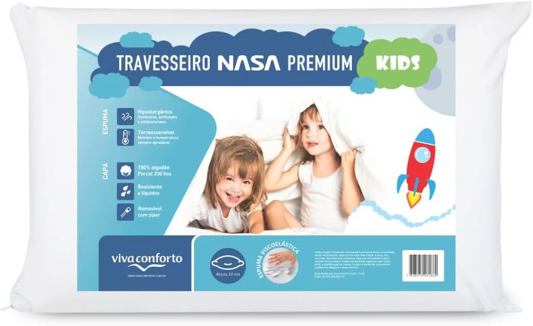 Travesseiro Nasa Premium Kids Viva Conforto